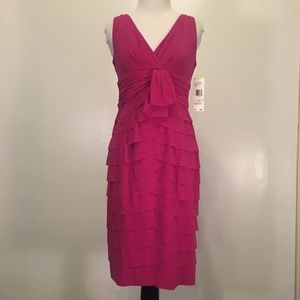 NWT Hot Pink Ruffled Dress